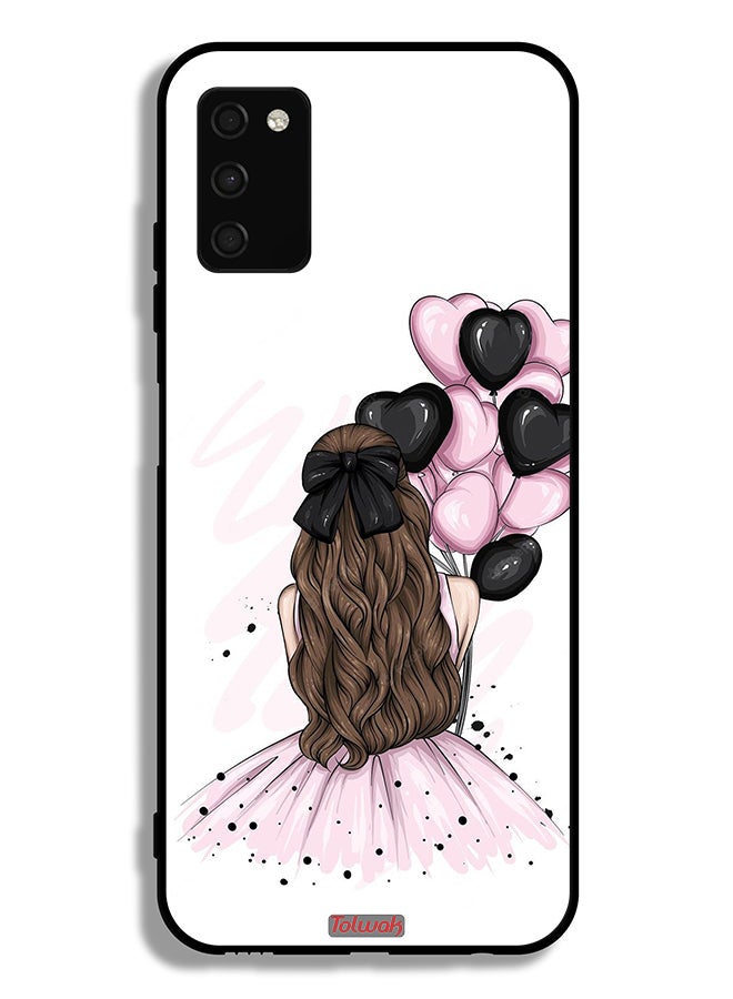 Tolwak Samsung Galaxy A02s Protective Case Cover Holding Balloons Girl Art - Image 1