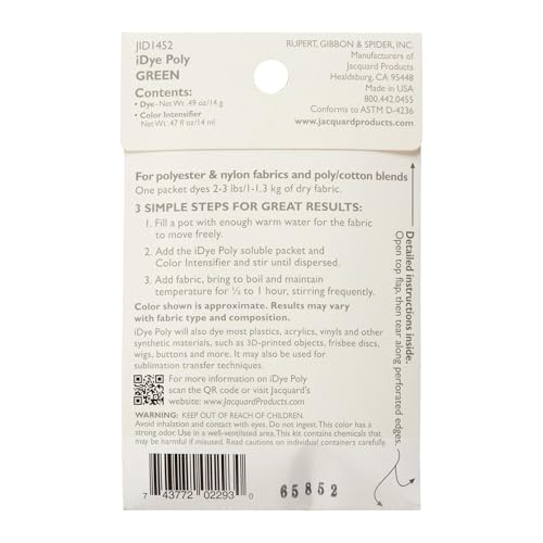 Jacquard iDye Poly Synthetic Fiber Fabric Dye Green - Image 3
