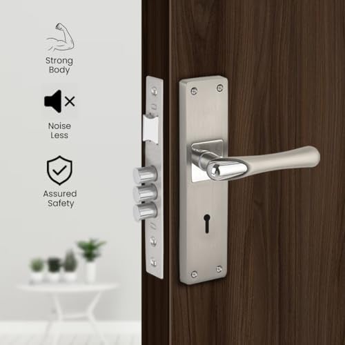 Link Bloss Mortise Lock |for Main & Internal Door in Residential & Commercial Spaces | 8 Inches Heavy Duty Handle Set with Both Side Key Access, 3 Keys,6 Lever Lock Body | SS Finish |2 Years Warranty - Image 4