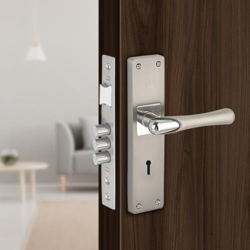 Link Bloss Mortise Lock |for Main & Internal Door in Residential & Commercial Spaces | 8 Inches Heavy Duty Handle Set with Both Side Key Access, 3 Keys,6 Lever Lock Body | SS Finish |2 Years Warranty - Image 1