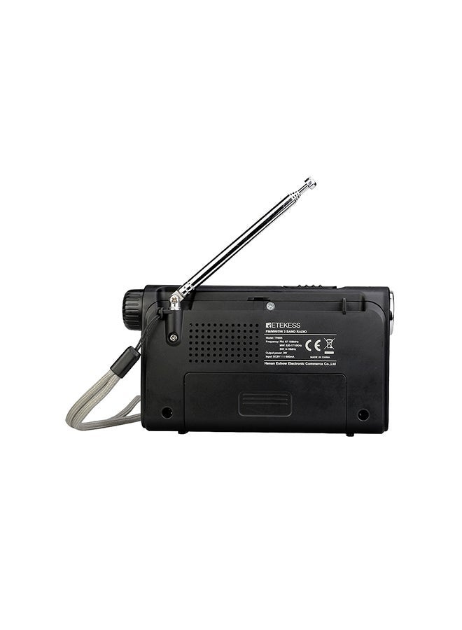 NIBEMINENT Portable Radio With Flashlight V6622 Black  - Image 2