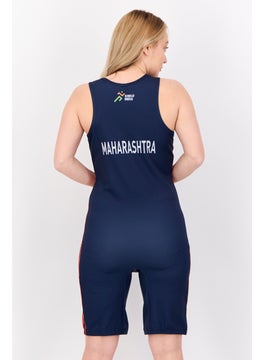 Adidas Women Sportswear Fit Sleeveless Training Jumpsuit, Blue  - Image 3