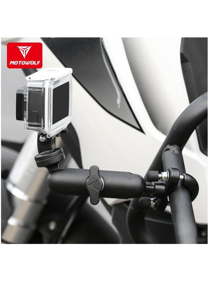 Stand Sport Action Cameras Accessory Motorcycle Bike Camera Holder Handlebar Mirror Mount Bracket Camera Mounts Clamps