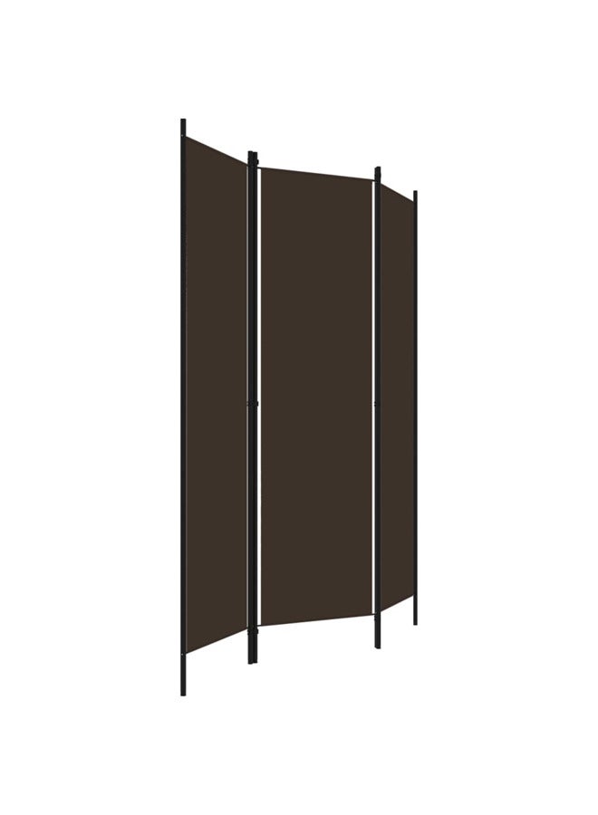 vidaxl 3-Panel Room Divider Brown 150x180 cm 320716 - Image 3