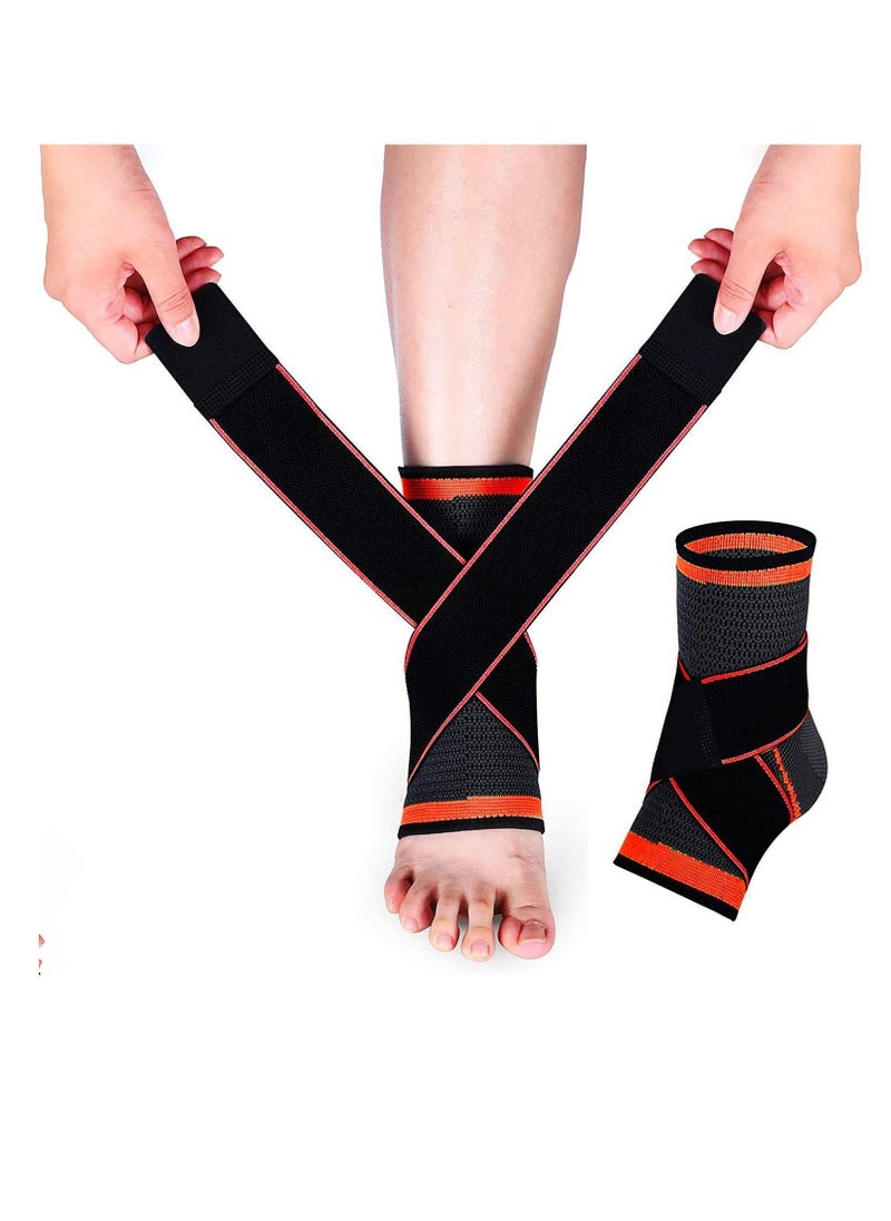 Y&D - Premium Ankle Support Compression Brace for Injuries, Protection Guard Helpful In Pain Relief and Recovery. Band For Men & Women (Free Size), Black - Image 1