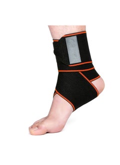 Premium Ankle Support Compression Brace for Injuries, Protection Guard Helpful In Pain Relief and Recovery. Band For Men & Women (Free Size), Black