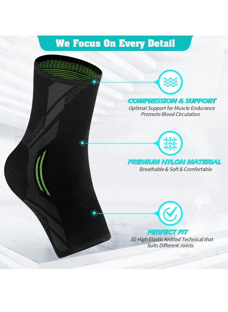 Excefore Ankle Brace Compression, 1 Pair Ankle Sleeve for Sprained Ankle, Injury Recovery, Joint Pain, Achilles Tendonitis Support, Plantar Fasciitis Sock Reduce Swelling  (M)  - Image 4