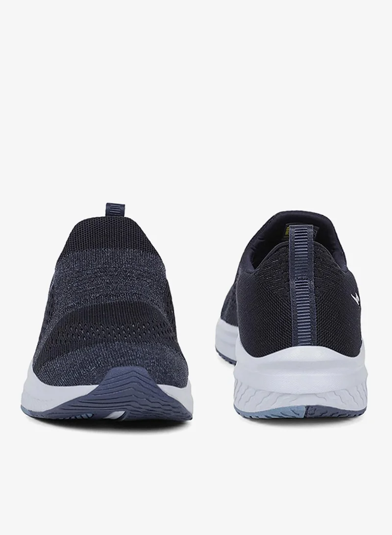 Campus Men Cyber Memory Foam Slip-On Walking Shoes-Navy