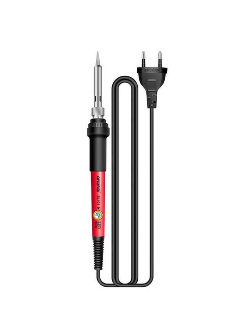 ANENG SL101 60W Electric Soldering Iron Kit 6-Level Adjustable Temperature Thermostatic Design with Solder Sucker Solder Tips Solder Auxiliary Tools Soldering Stand Tweezer for Welding Wiring