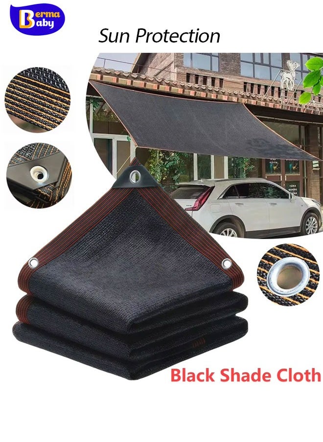 Berma Baby - Car Sun Protection Black Shade Cloth with Grommets Outdoor Sunscreen Net Waterproof Thickened Shading Mesh Practical Sunblock Shade Cloth Supplies - Image 1