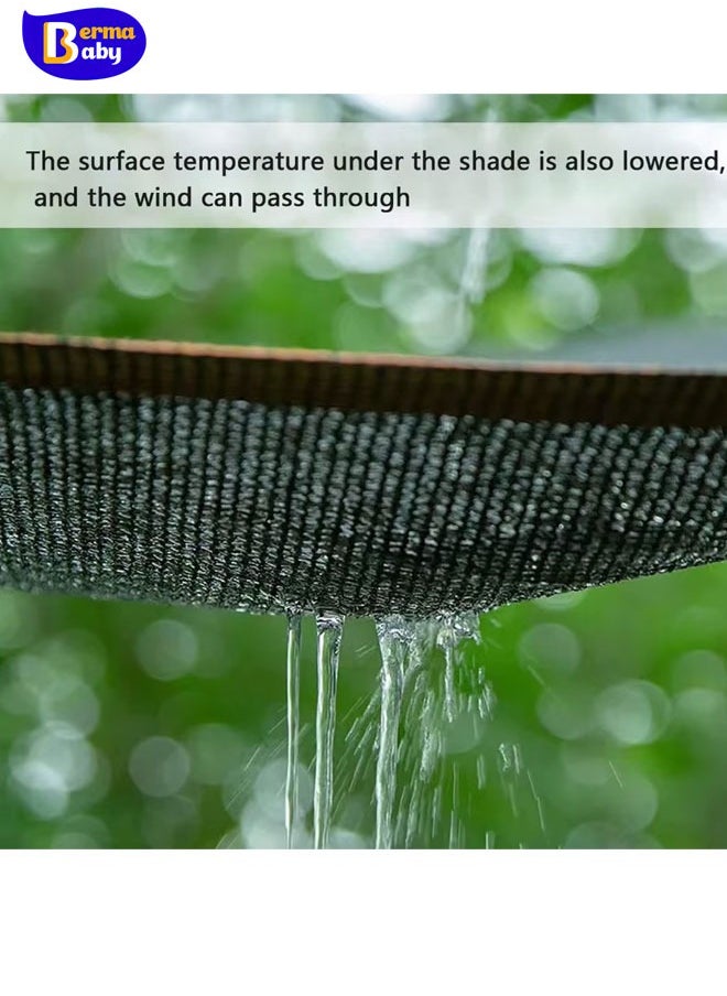 Berma Baby - Car Sun Protection Black Shade Cloth with Grommets Outdoor Sunscreen Net Waterproof Thickened Shading Mesh Practical Sunblock Shade Cloth Supplies - Image 1