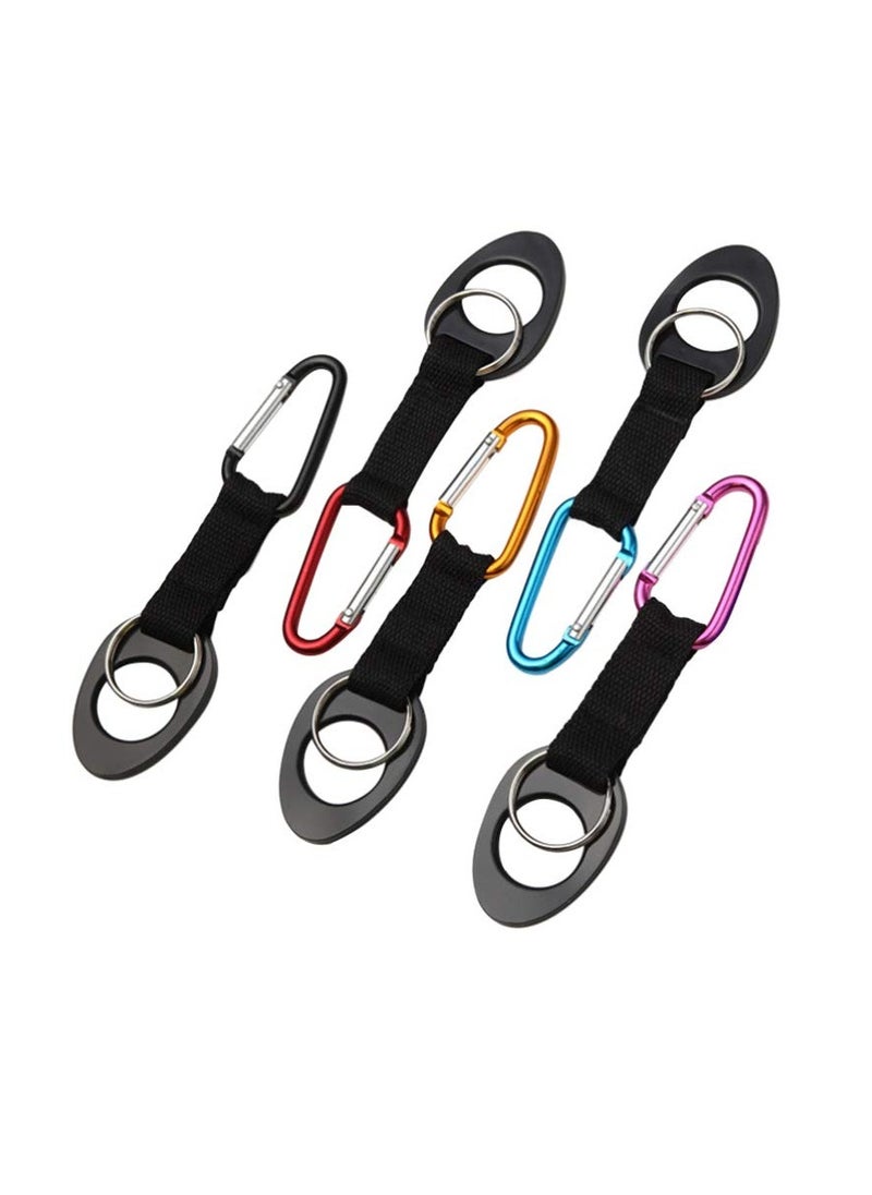 Generic - 5Pcs Silicone Bottle Buckle Practical Hanging Holder Clip Keychain Carabiner for Outdoor Activities Bike Camping Hiking Daily Use (Random Color) - Image 1