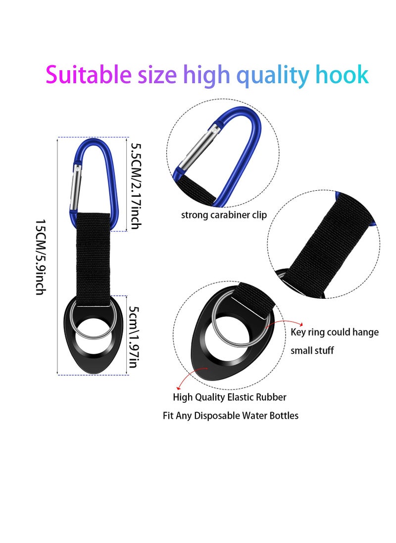 Generic - 5Pcs Silicone Bottle Buckle Practical Hanging Holder Clip Keychain Carabiner for Outdoor Activities Bike Camping Hiking Daily Use (Random Color) - Image 1