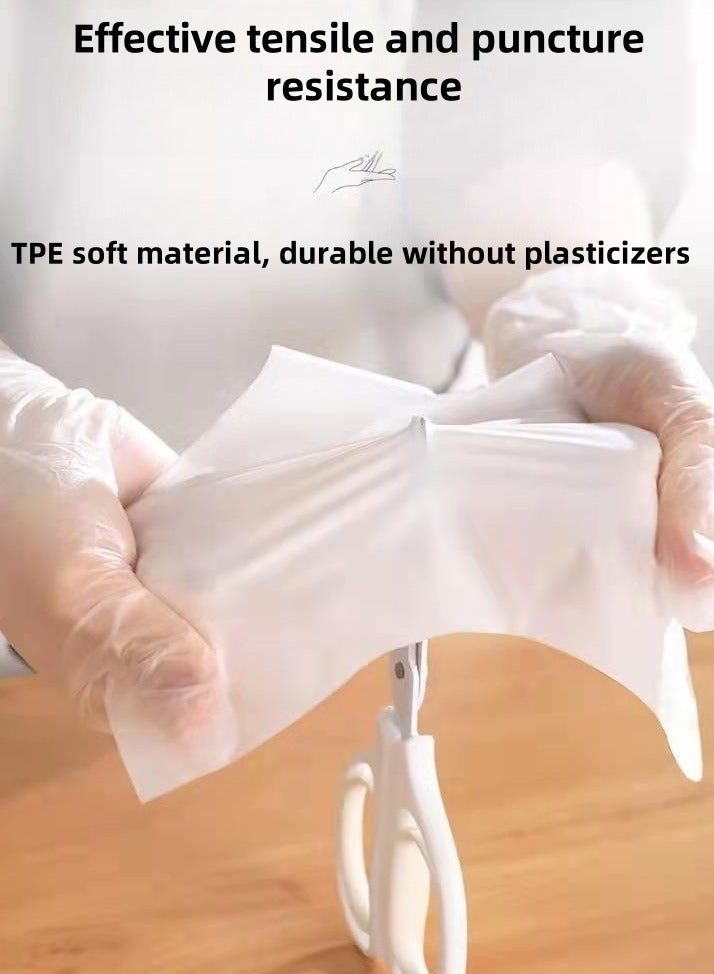 Angola Panda 400pcs durable TPE material disposable gloves, latex and powder free, TPE upgraded material, puncture and tear resistant, suitable for industrial use, food preparation, home cleaning, maintenance, painting, beauty salons, pet care, cooking, barbecue, cleaning, food preparation, hair dyeing, elderly care, diaper changing, pet cleaning, hygiene, painting, planting, handmade production - Image 2