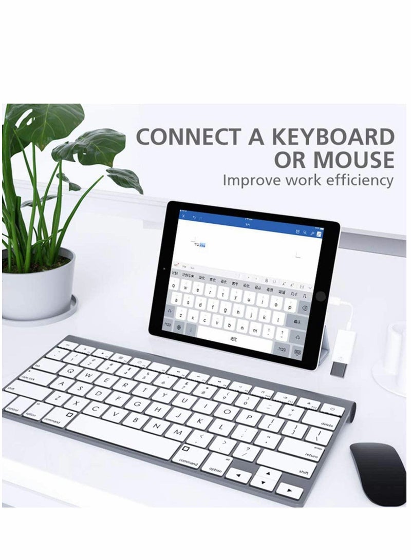 SYOSI [Apple MFi Certified]USB Camera Adapter for Apple Lightning to USB 3.0, OTG Cable Adapter Compatible with iPhone/iPad, USB Female Supports Connect Card Reader, U Disk, Keyboard, Mouse, USB Flash Drive - Image 3