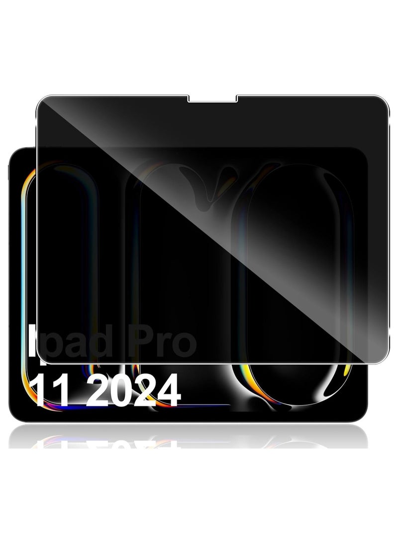 【1 Pack】 Privacy Screen Protector Compatible with iPad Pro 11 Inch (M4) 2024, Anti-Spy Tempered Glass, 9H Hardness Anti-Scratch - Image 1