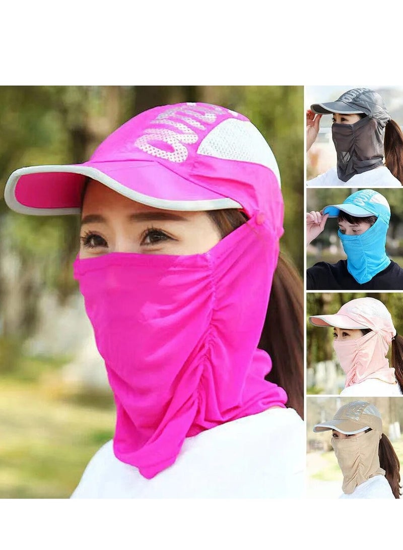 Generic Women's Summer Outdoor Quick Dry Sun Protection Hat Face Covering Cycling Hat Lace Net Cap Breathable Cool Design - Image 1