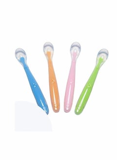Excefore Baby Spoons Silicone Spoon for Baby Feeding and Infant Weaning BPA Free Baby Feeding and weaning Spoons for with Baby Spoon Set Baby Food Pouches Cutlery for Babies  - Image 2