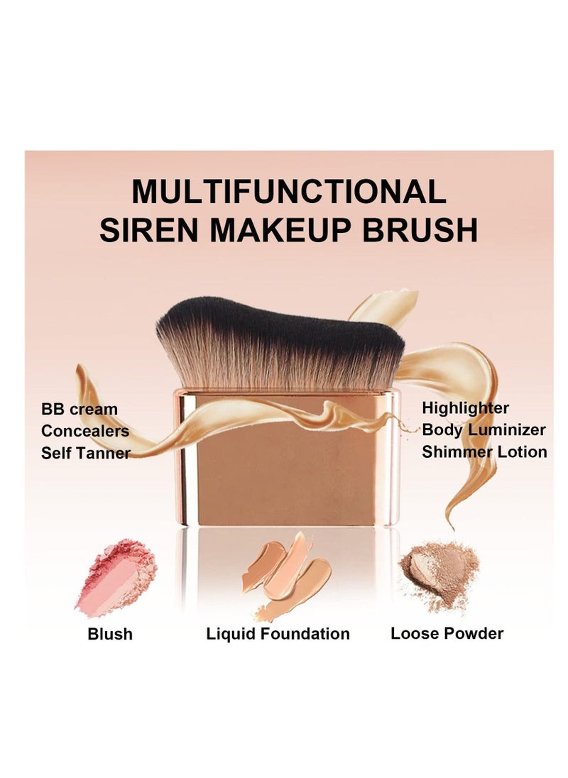 Foundation Makeup Brush,  Face Blush Brush, Handless Makeup Blender, Liquid Powder Foundation Brush, for Blending Liquid, Cream or Flawless Powder Cosmetics 2pcs - Image 3