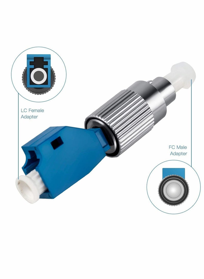 Y&D Visual Fault Locator Adapter, 2 Pcs Fiber Optic Connector, Single Mode 9/125um FC Male to LC Female Adapter for VFL  - Image 4