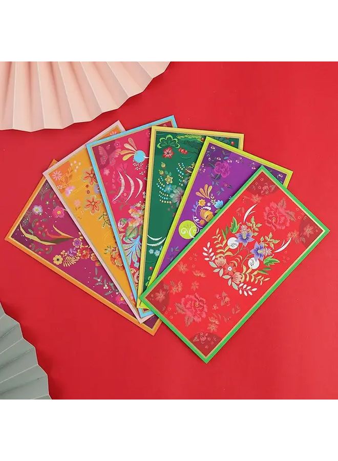 6 Pack Chinese New Year Red Envelopes Lucky Money Gift Pack 6 Auspicious Patterns - Image 5