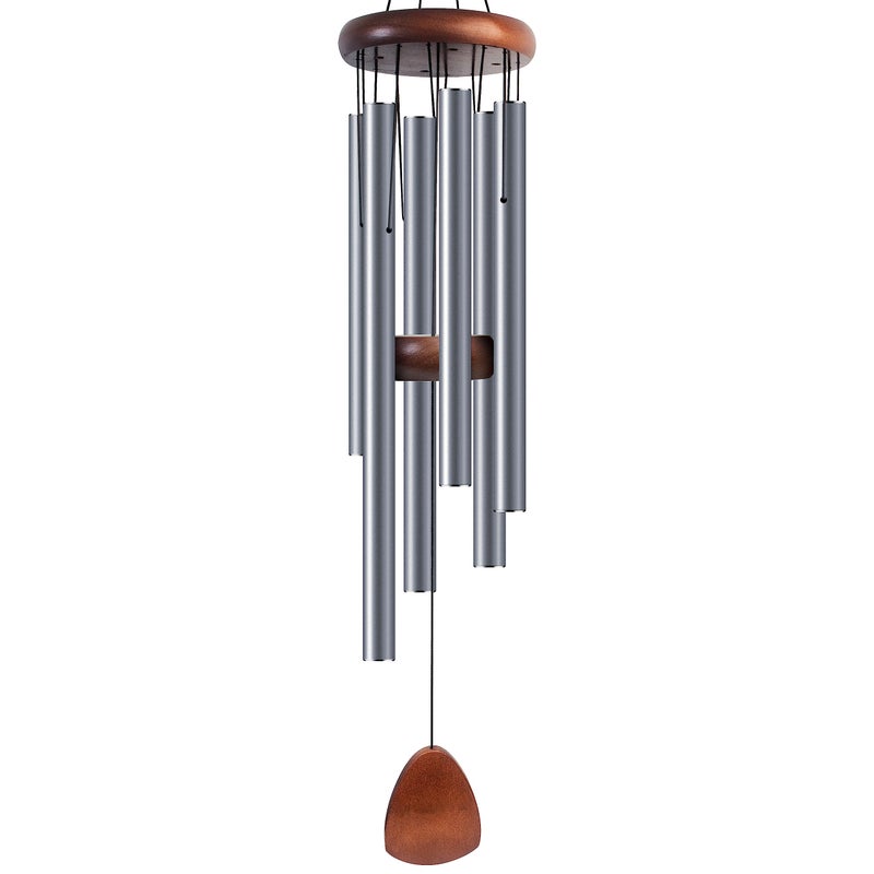 Bursvik Large Aluminium Wind Chimes 37 Inches to Create a Zen Atmosphere Suitable for Outdoor, Garden, Patio Decoration. Classic Wind Chimes with Wind Catcher Suitable as A Gift for Unisex(Blue Grey) - Image 1