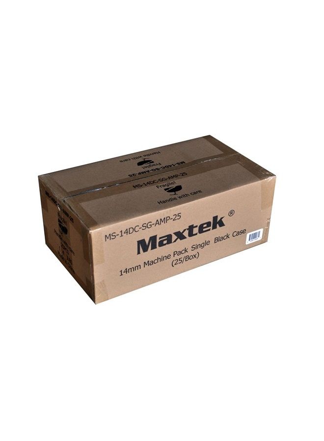 maxtek Standard 14mm Black Single Disc DVD Cases with Outer Clear Sleeve (25 Pack) - Image 2