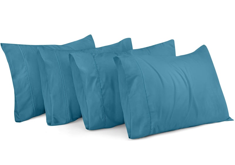 Utopia Bedding Queen Pillow Cases 4 Pack Envelope Closure Soft Brushed Microfiber Fabric Shrinkage and Fade Resistant Pillow Covers Queen Size 20 X 30 Inches Queen Denim Blue