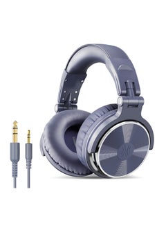 OneOdio Pro 10 Wired Over-Ear Bass Headset with 50Mm Shareport and Mic for Recording Monitoring Podcast Guitar PC TV Light Blue  - Image 1
