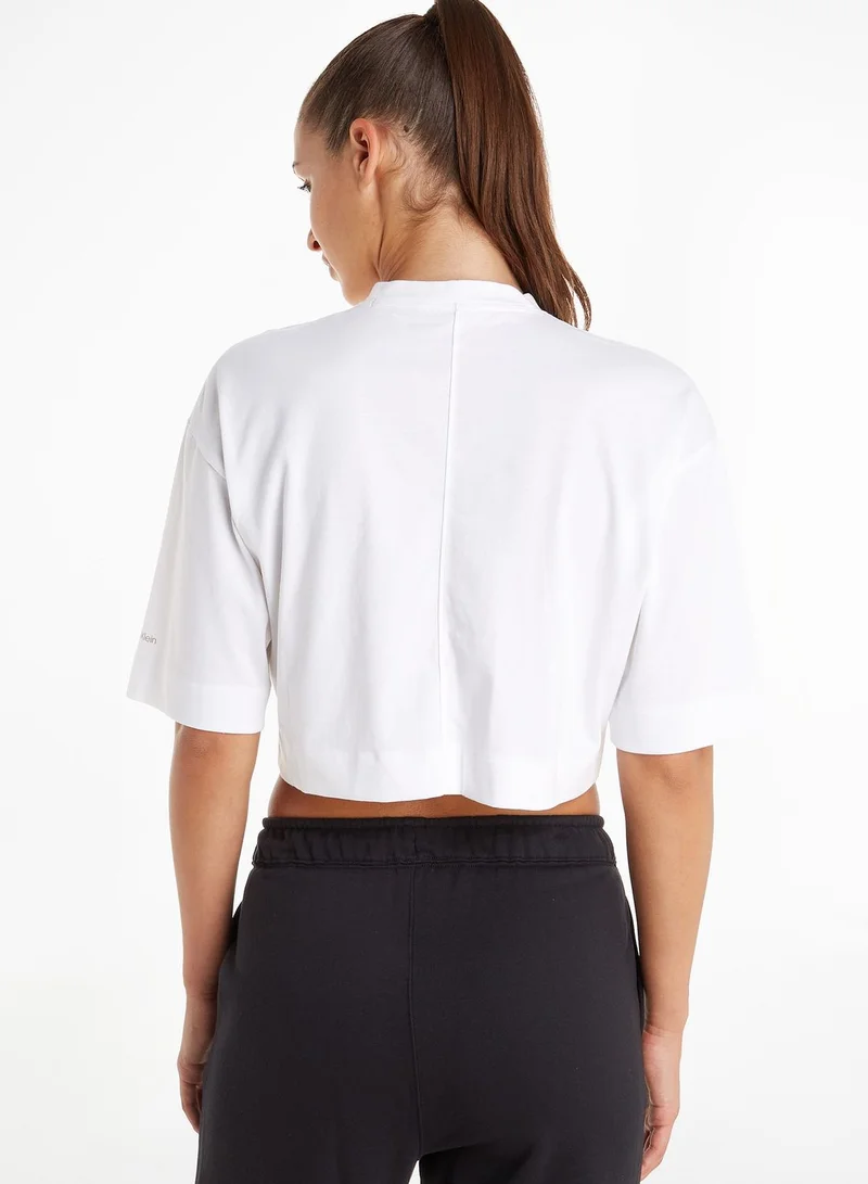Calvin Klein Sports Logo Cropped T-Shirt