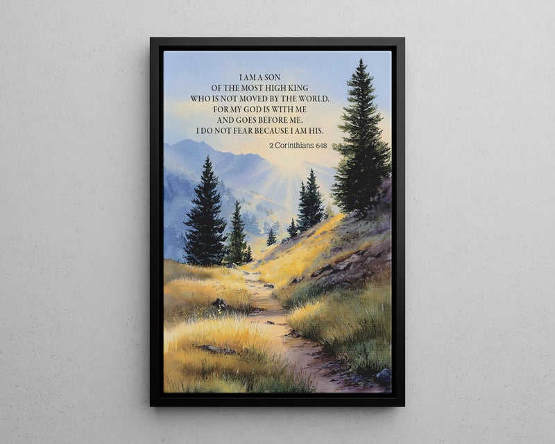TNESSENTIAL Child of God Affirmation 2 Corinthians 6:18 Bible Verse Wall Art Poster or Canvas Print, Inspirational Faith Print, Boy Nursery Room Decor - Image 5