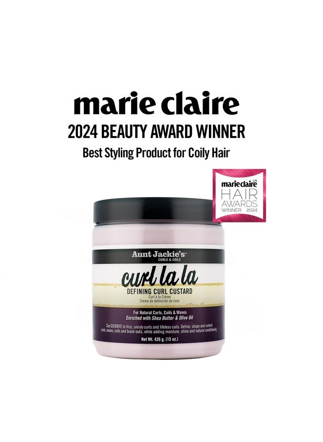 Aunt Jackie's - Aunt Jackie's Curl La La, Lightweight Curl Defining Custard, Enriched with Shea Butter & Olive Oil, Basic, 15 Ounce - Image 1