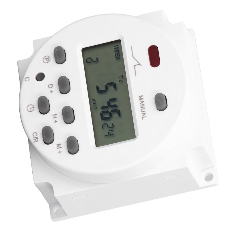 Timer Switch: 16 Customizable Programs, 60-Day Data Preservation, Plug-In Wiring - LCD Display Electronic Timer for Home Appliances Street Lights Advertising Lights - Image 2