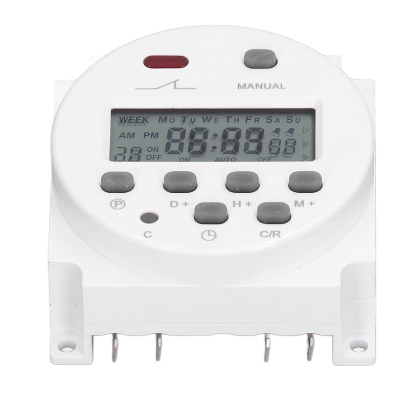 Timer Switch: 16 Customizable Programs, 60-Day Data Preservation, Plug-In Wiring - LCD Display Electronic Timer for Home Appliances Street Lights Advertising Lights - Image 4