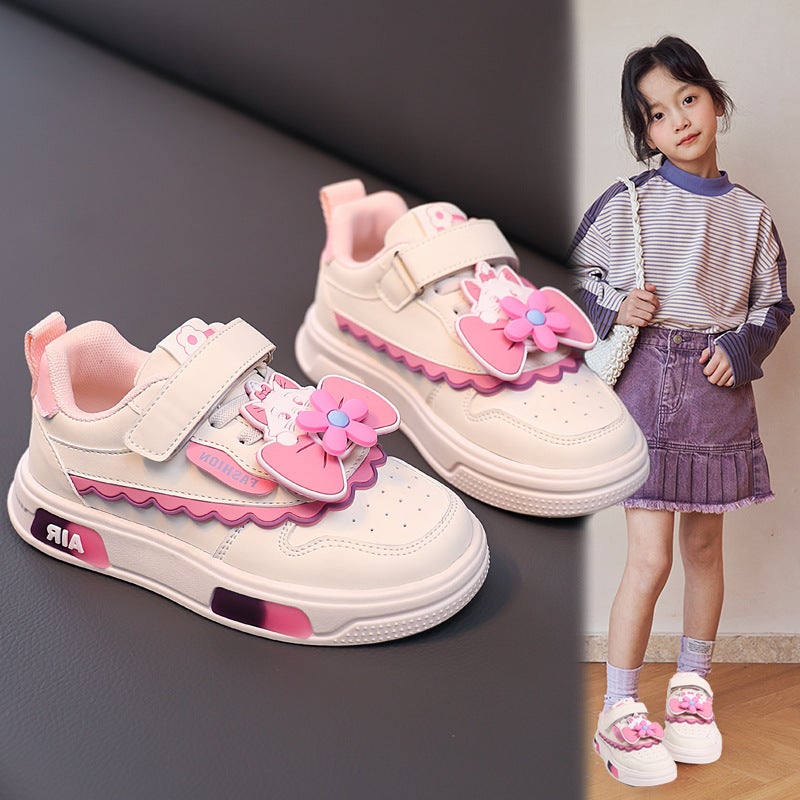 Girls' Board Shoes 2025 Spring New Arrival Bow Shoes Autumn Cute Girls' Casual Shoes All-Match Princess Shoes - Image 4