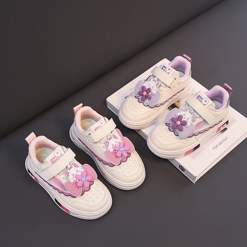 Girls' Board Shoes 2025 Spring New Arrival Bow Shoes Autumn Cute Girls' Casual Shoes All-Match Princess Shoes - Image 5