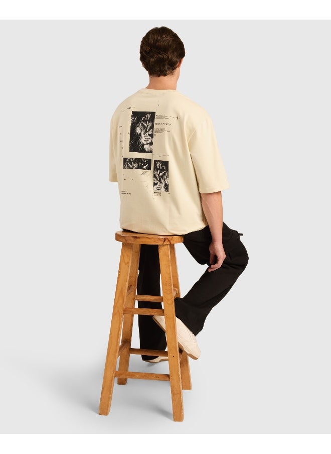 Musclemind Men's Oversized Drop Shoulder Graphic Printed T-Shirt with Long-Lasting Colour, Super Soft Anti-Pill Shape Retention Fabric Offers Quick Drying Tech, for All Day Comfort  - Image 2
