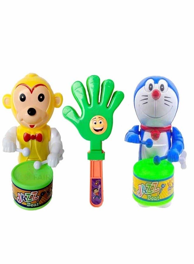 ROSEFAIR Key Operated Cute Drummer Toy with Noisemakers Favors Concert Party Cheering Props Children clap clap Your Hands Small Hands Clapping Toys for Kids (PROPS-MONKEY-DORE-03) - Image 1