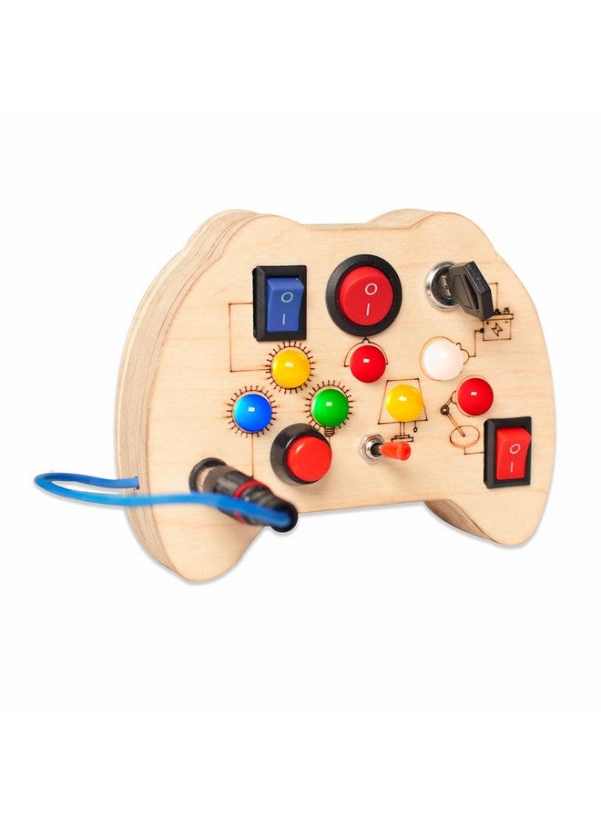 Clapstore Clapstore Toys Montessori Tinker Pad Busy Board with LED Light, Sensory Activity Toy for Toddlers 1-6 Years, Promotes Fine Motor Skills & Brain Development, Montessori Travel Toy for Boys & Girls - Image 1