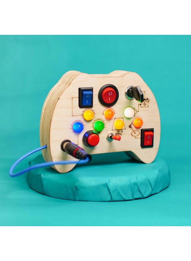 Clapstore Clapstore Toys Montessori Tinker Pad Busy Board with LED Light, Sensory Activity Toy for Toddlers 1-6 Years, Promotes Fine Motor Skills & Brain Development, Montessori Travel Toy for Boys & Girls - Image 2