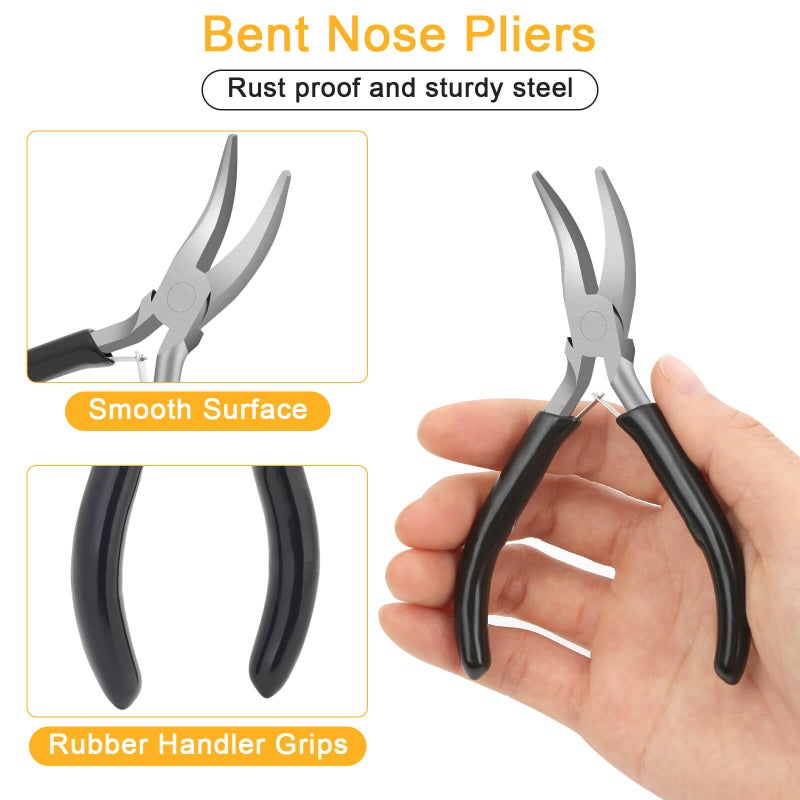 Anezus Jump Rings for Jewelry Making Supplies and Necklace Repair with Jump Ring Pliers and Open Jump Ring(1200Pcs Silver and Gold) - Image 5