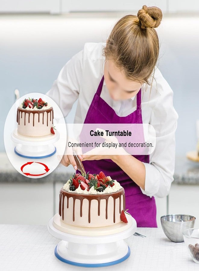 CLAPONE Cake Carrier with Lid and Handle/Cake Containers/Cake Holder for 11 inch/Cake with 3 Handles Cupcake Carrier/Cake Boxe Packing/Plastic Cover Three Sided Base/Round Storage Carrier(Multicolour) - Image 3