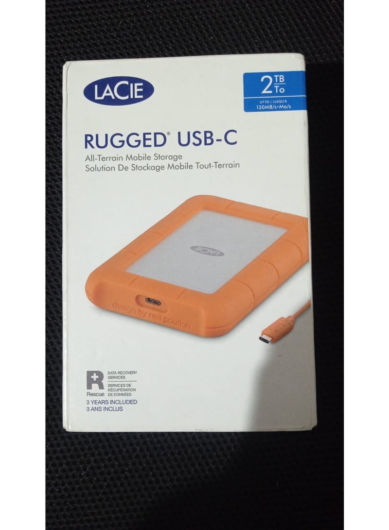 لاسي هارد ديسك خارجي 2 تيرابايت تصميم متين مقاوم للصدمات، السقوط، الغبار، والمطر يدعم التوصيل عبر USB-C و USB 3.0 ويعمل مع أجهزة Mac و Windows - Image 2