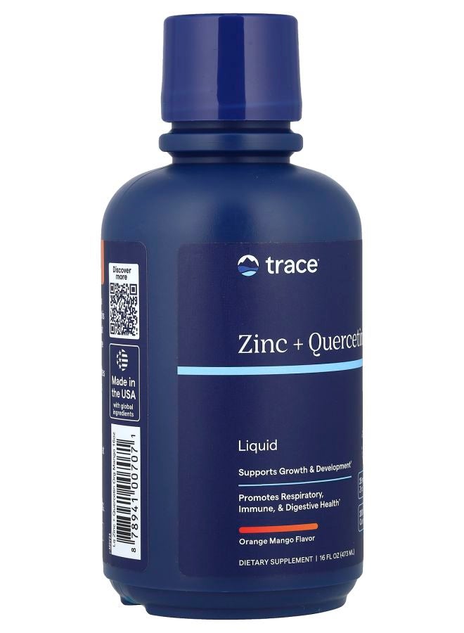 TRACE Liquid Zinc + Quercetin Orange Mango 16 fl oz (473 ml) - Image 2