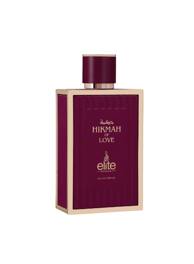 Risala Elite Hikmah Of Love Eau De Parfum For Woman 100ml, Perfume For Women, Long Lasting Luxury Premium Fragrance For Her, Oriental Floral Scent With White Flowers, Turkish Rose, And Vanilla - Image 1