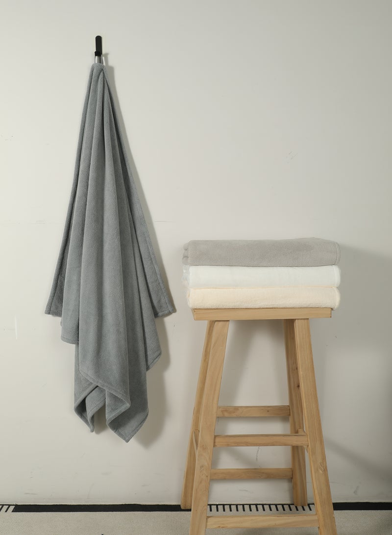 Dark Grey Face Towel - Ultra-Soft Coral Fleece, Super Absorbent, Lightweight, and Gentle on Skin - Stylish, Quick-Dry, and Durable for Daily Use
