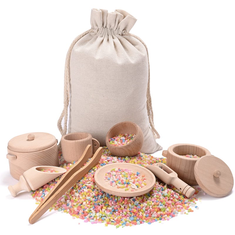 MONT PLEASANT Sensory Bin Toys for Toddlers Montessori Waldorf Pretend Play Dish Tongs Fine Motor Learning Toys for Sensory Table Activities