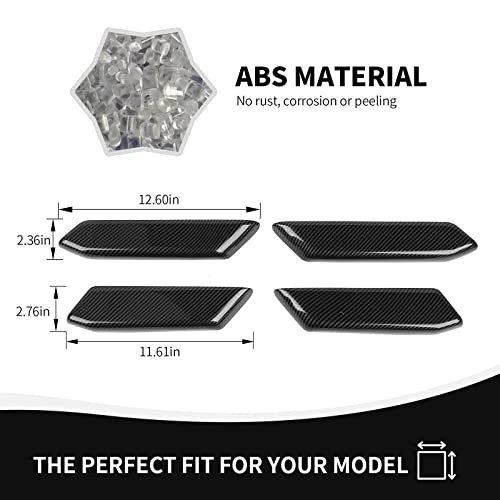 RAZPOY for Bronco Door Inner Handle Panel Cover Compatible with 20212026 Ford Bronco Carbon Fiber Interior Accessories 4Door - Image 3