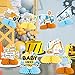 Balterever Under Construction Baby Shower Table Centerpieces for Boys Dump Truck Baby Shower Honeycomb Centerpieces for Construction Theme Baby Shower Birthday Party Table Decorations Supplies - Image 4
