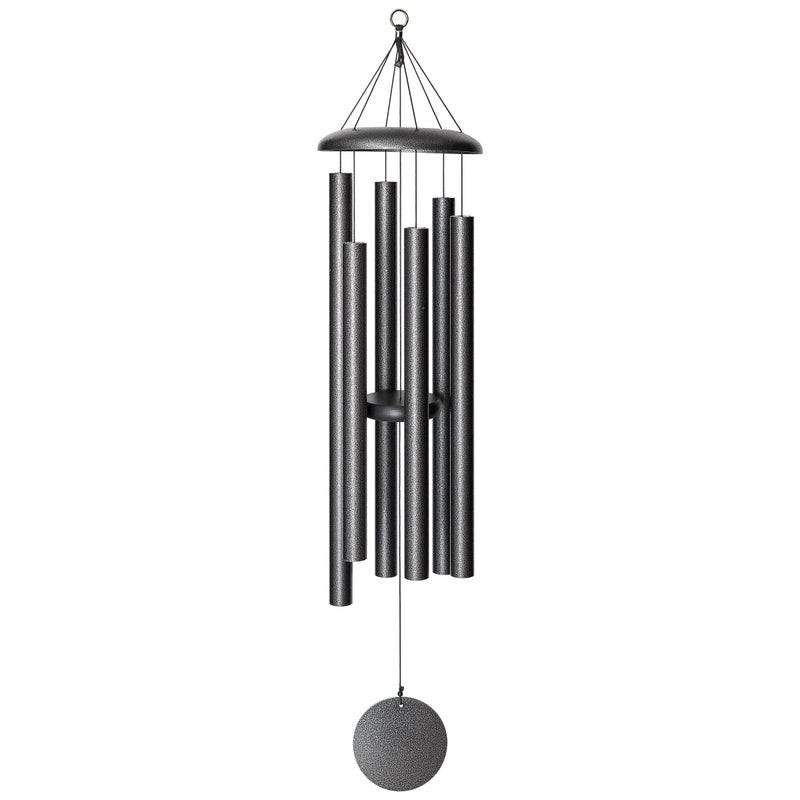 Corinthian Bells by Wind River 50 inch Silver Vein Wind Chime for Patio Backyard Garden and Outdoor Decor Aluminum Chime Made in The USA
